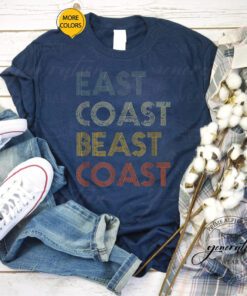 East Coast T Shirt Beast Coast Vintage Retro Design Tee Shirts