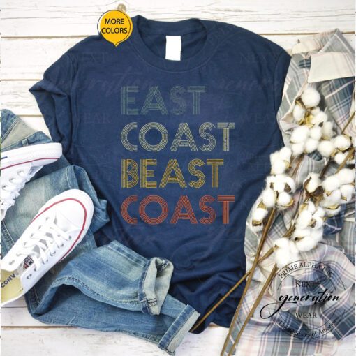 East Coast T Shirt Beast Coast Vintage Retro Design Tee Shirts