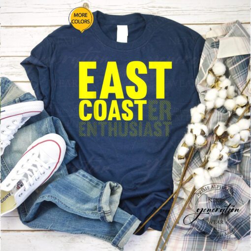 East Coast T Shirt Enthusiast Funny Roller Coaster Trendy TShirt