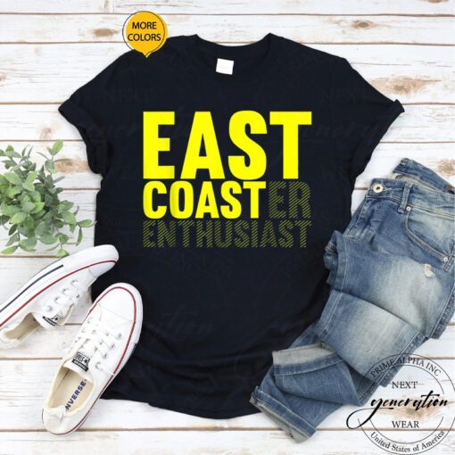 East Coast T Shirt Enthusiast Funny Roller Coaster Trendy TShirts