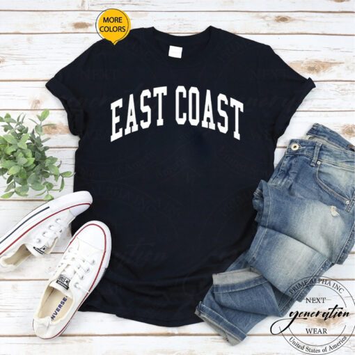 East Coast T Shirt Hip Hop Rap Eastern Seaboard Trendy TeeShirts