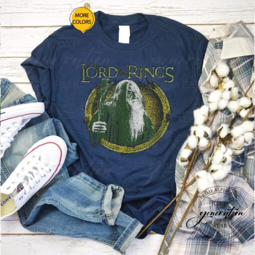 Gandalf T-Shirt The Lord Of The Rings Gandalf Ring Overlay Shirts