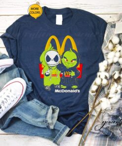 Jack Skellington and Grinch McDonalds friends tshirt