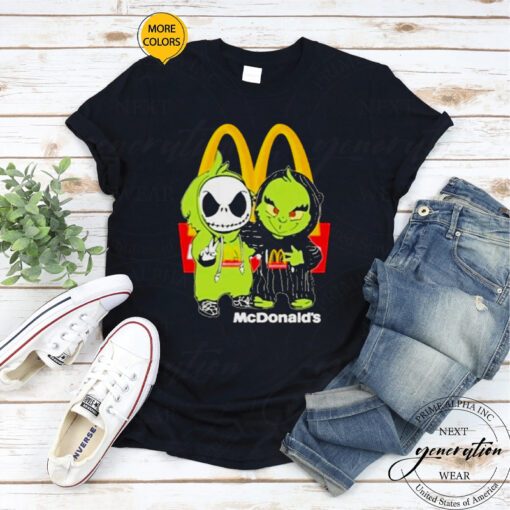 Jack Skellington and Grinch McDonalds friends tshirts