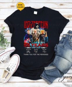 Led-Zeppelin 55 Years Anniversary 1968-2023 Thank You For The Memories Signatures Shirt