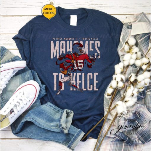 Patrick Mahomes II VS Travis Kelce Kansas City Football T-Shirts