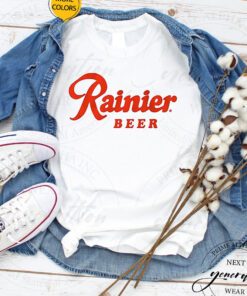 Rainier Beer T-Shirt Classic Logo Trendy Drinnking TShirts