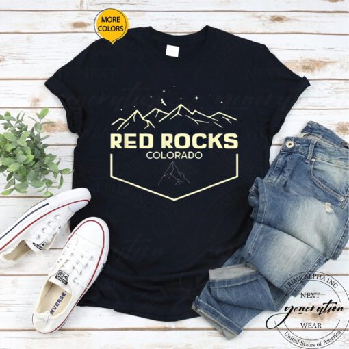 Red Rock T-Shirt Colorado Epic Moonlight Beautiful Nature TShirts