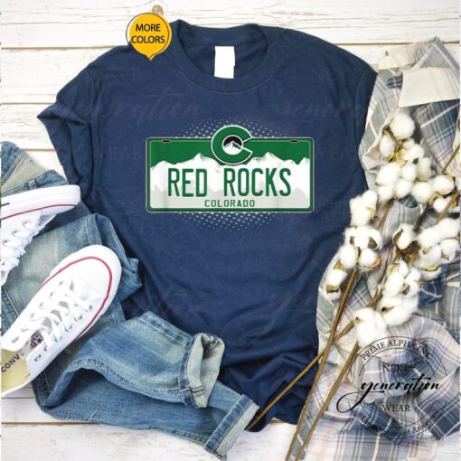 Red Rock T-Shirt Colorado License Plate Natural Environment TShirt