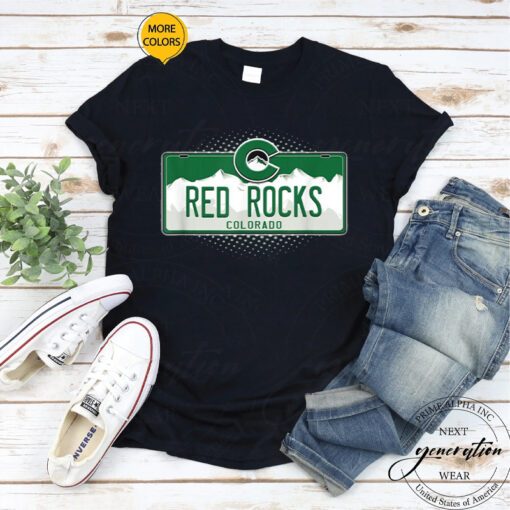 Red Rock T-Shirt Colorado License Plate Natural Environment TShirts