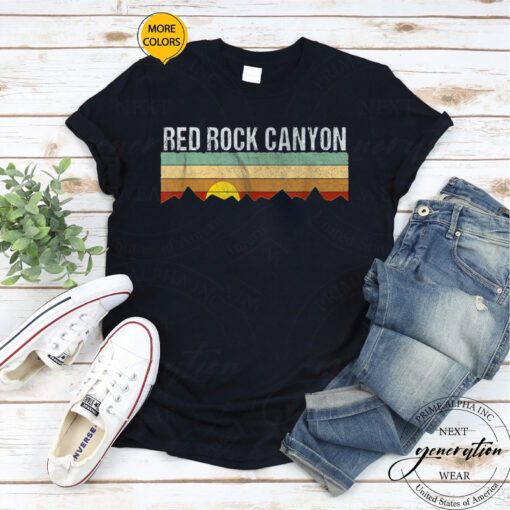 Red Rock T-Shirt Retro Vintage Red Rock Canyon Nevada Shirt