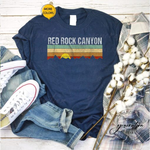 Red Rock T-Shirt Retro Vintage Red Rock Canyon Nevada Shirts