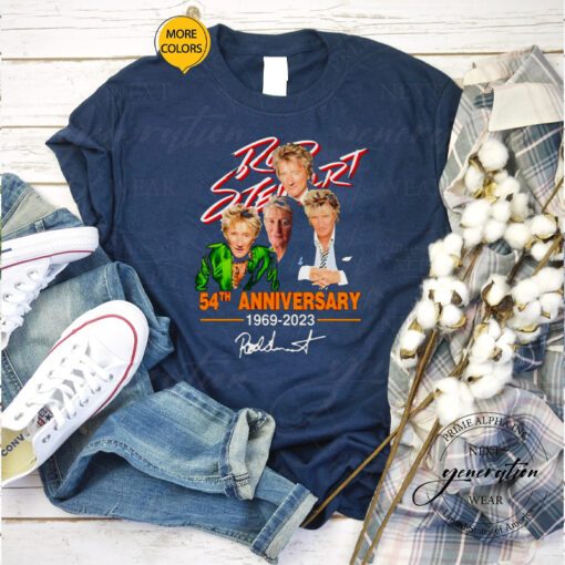 Rod Stewart 54th anniversary 1969-2023 signature tshirt