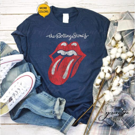 Rolling Stoned T-Shirt Official Script Tongue Vintage TeeShirt