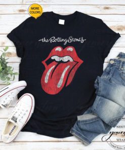 Rolling Stoned T-Shirt Official Script Tongue Vintage TeeShirts