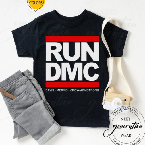 Run DMC Davis Mervis Crow Armstrong tshirts