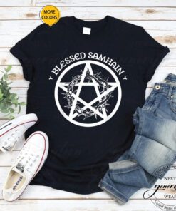 Samhain T-Shirt Blessed Samhain Halloween Celtic Pagan Wicca TShirts