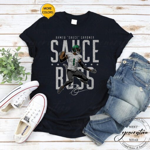 Sauce Gardner T-Shirt Ahmad Sauce Boss New York Jets Shirt