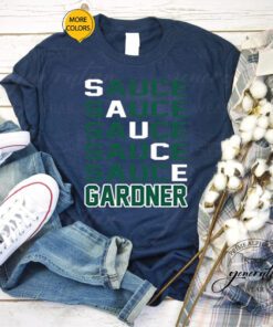 Sauce Gardner T-Shirt Jets Sauce Text Football Sports TeeShirt