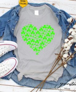 St Patrick’s Day Shamrock Heart Cute Irish tshirt