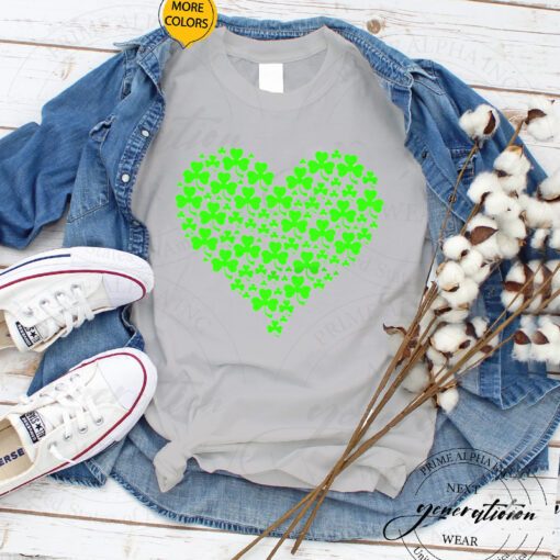 St Patrick’s Day Shamrock Heart Cute Irish tshirt