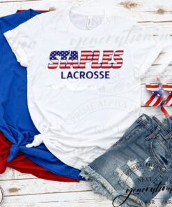 Staples lacrosse USA flag shirts