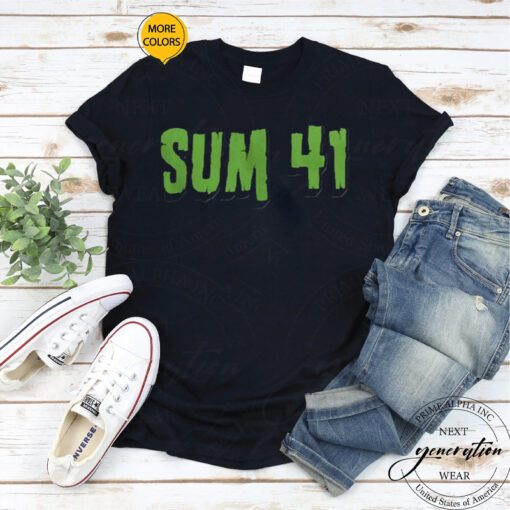 Sum 41 Green Artwork Creative T-Shirt