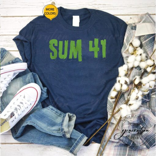 Sum 41 Green Artwork Creative T-Shirts