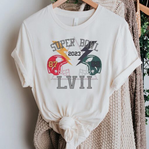 Super Bowl 2023 Travis Kelce 87 & Jason Kelce 62 LVII Shirts