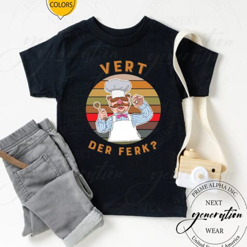 Swedish Chef T-Shirt Vert Der Ferk Retro 80s Classic Movie TShirts