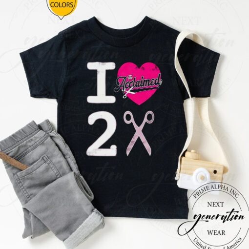 The Acclaimed I heart to scissor tshirts