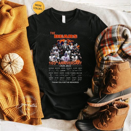 The Chicago Bears 103rd Anniversary 1920-2023 Thank You For The Memories Signatures tshirt