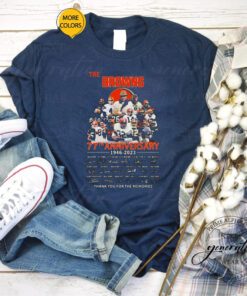 The Cleveland Browns 77th Anniversary 1946-2023 Thank You For The Memories Signatures shirts