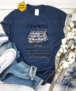 The Dallas Cowboys 63rd Anniversary 1960-2023 Thank You For The Memories Signatures tshirt