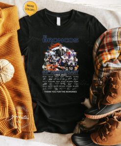 The Denver Broncos 63rd Anniversary 1960-2023 Thank You For The Memories Signatures tshirt