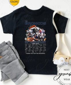 The Denver Broncos 63rd Anniversary 1960-2023 Thank You For The Memories Signatures tshirts