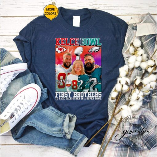 The First Brother Players To Face Each Other 2023 Kelce Family TShirt