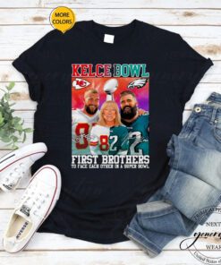 The First Brother Players To Face Each Other 2023 Kelce Family TShirts