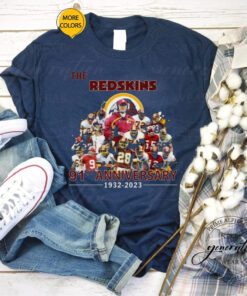 The Washington Redskins 91st Anniversary 1932-2023 Thank You For The Memories Signatures tshirt