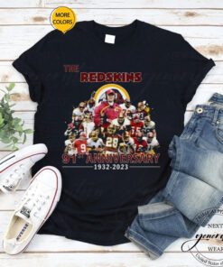 The Washington Redskins 91st Anniversary 1932-2023 Thank You For The Memories Signatures tshirts