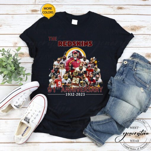 The Washington Redskins 91st Anniversary 1932-2023 Thank You For The Memories Signatures tshirts