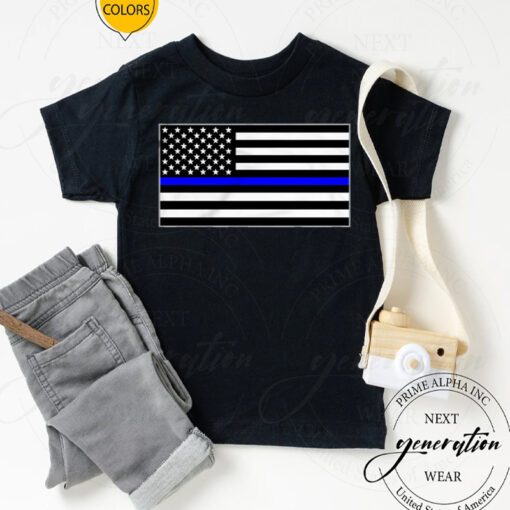 Thin Blue Line Police Flag Shirt