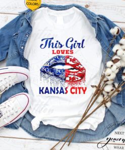 This Girl love Kansas City Chiefs and Royal lips tshirts