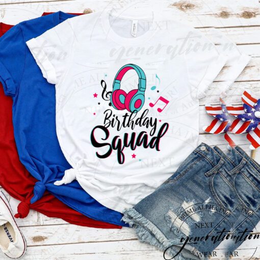 Tiktok Birthday T-Shirt Squad Birthday Queen Music TShirt