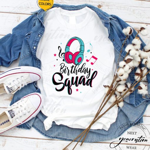 Tiktok Birthday T-Shirt Squad Birthday Queen Music TShirts