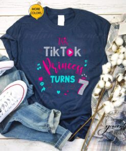 Tiktok Birthday T-Shirt Tiktoker Princess 7th Birthday Shirts