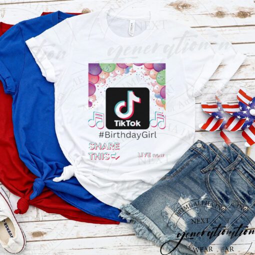 Tiktok Birthday T-Shirt Trendy Party Cool Style TShirt