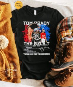 Tom Brady NFL King The GOAT 2000 2023 thank you for the memories signature tshirt