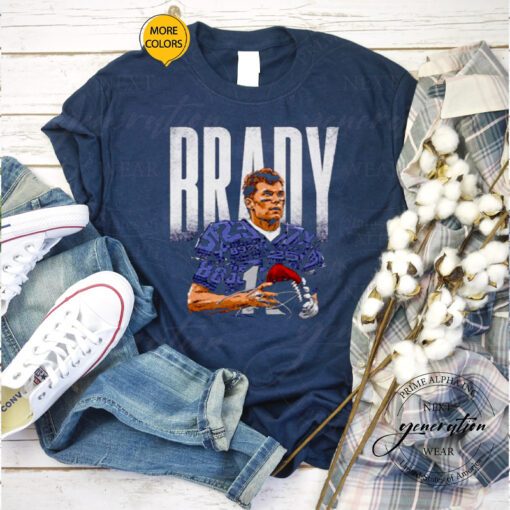 Tom Brady New England Statistics Bold Football TShirt