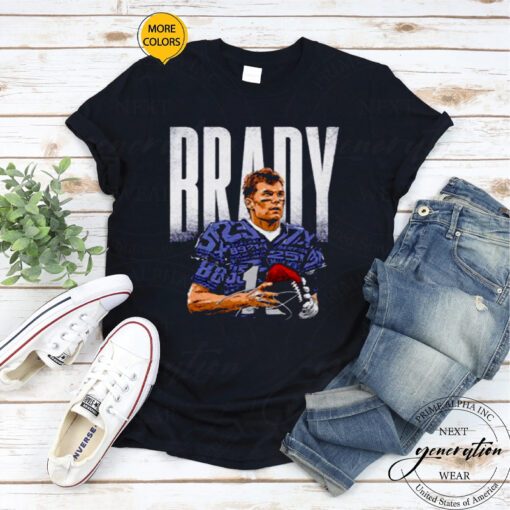 Tom Brady New England Statistics Bold Football TShirts